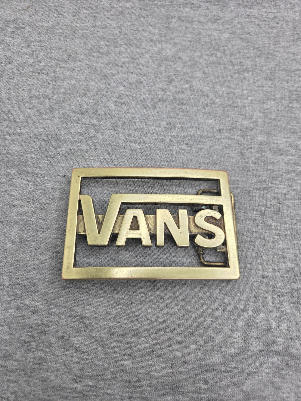 Rare Vintage Oversized Vans Skater Brass Skateboard Belt Buckle